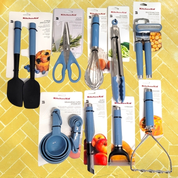 KitchenAid Kitchen Kitchenaid Blue Velvet Kitchen Utensil 8 Piece